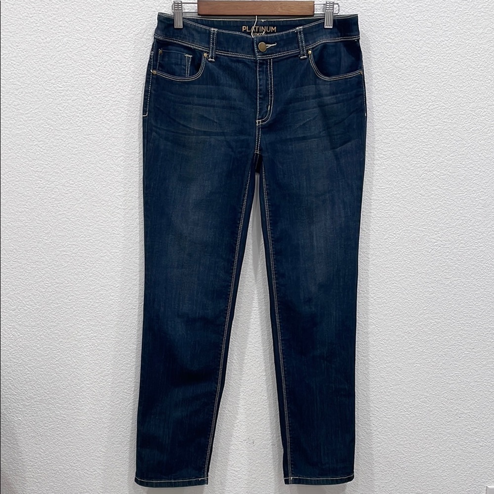 Chico's Blue Straight Leg Jeans Classic Denim